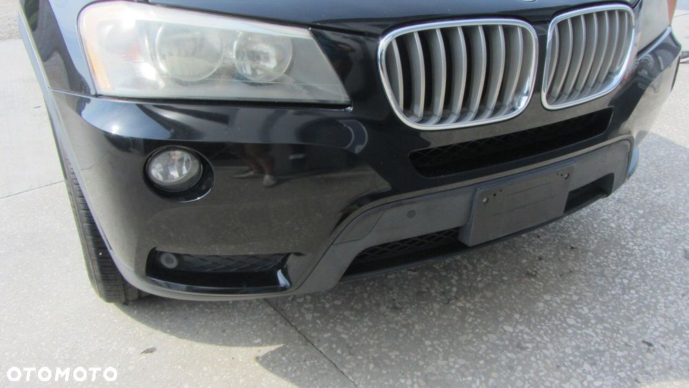 BMW X3 F25 7210451 ZDERZAK PRZEDNI PRZÓD CZARNY 668 SCHWARZ 2012R POD PDC - 3