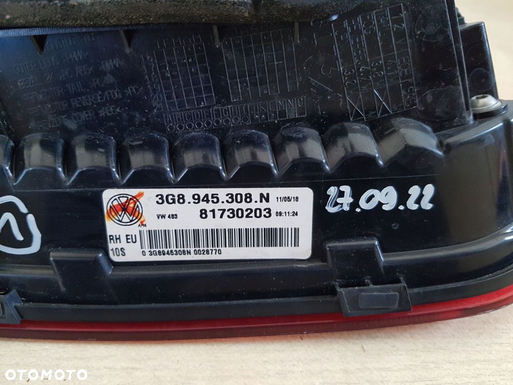 vw arteon lampa tył prawa na klapę 3g8945308n - 3