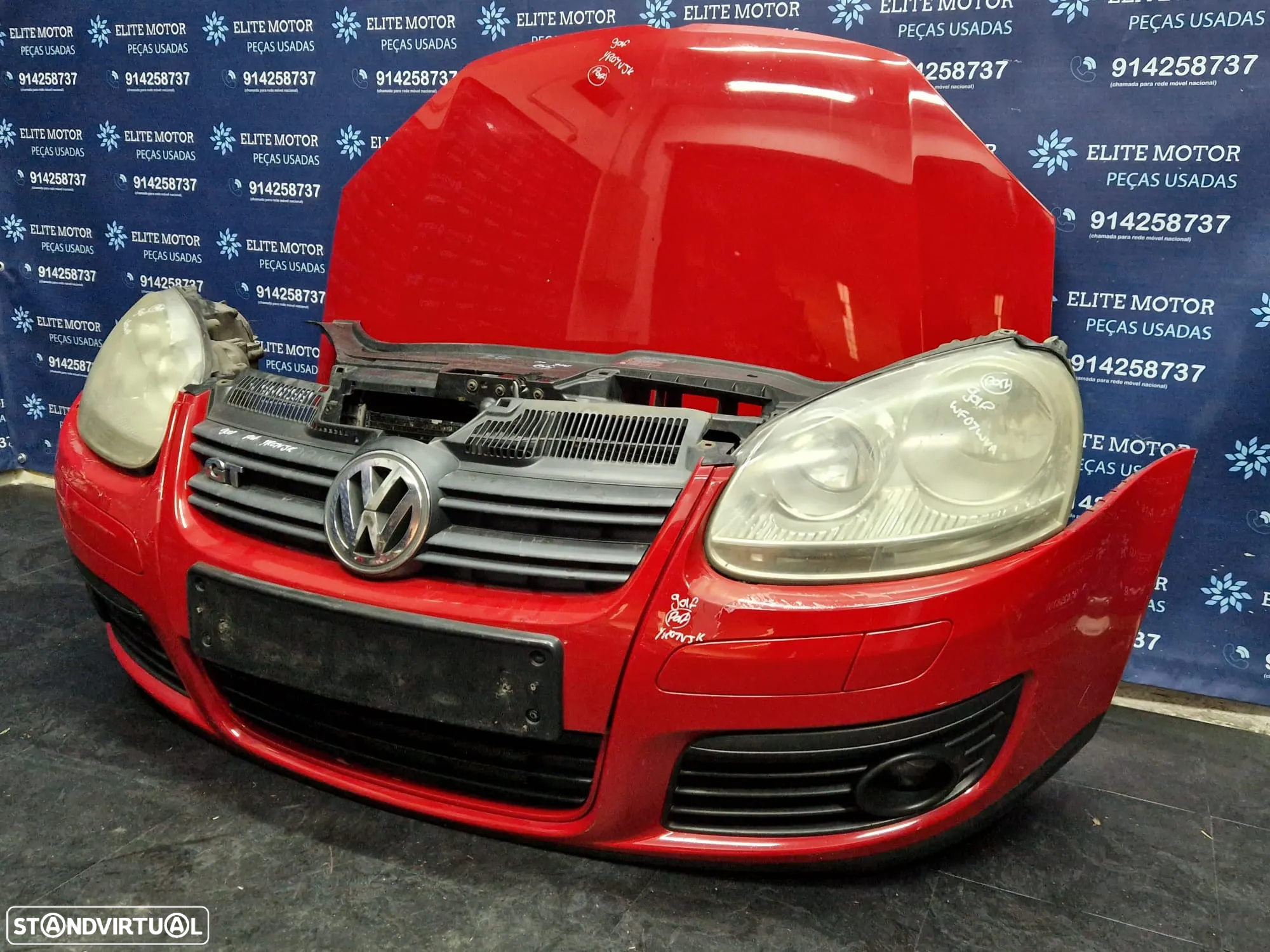 Frente completa usada VW GOLF 5 V GT parachoques oticas guardalamas capot - 3