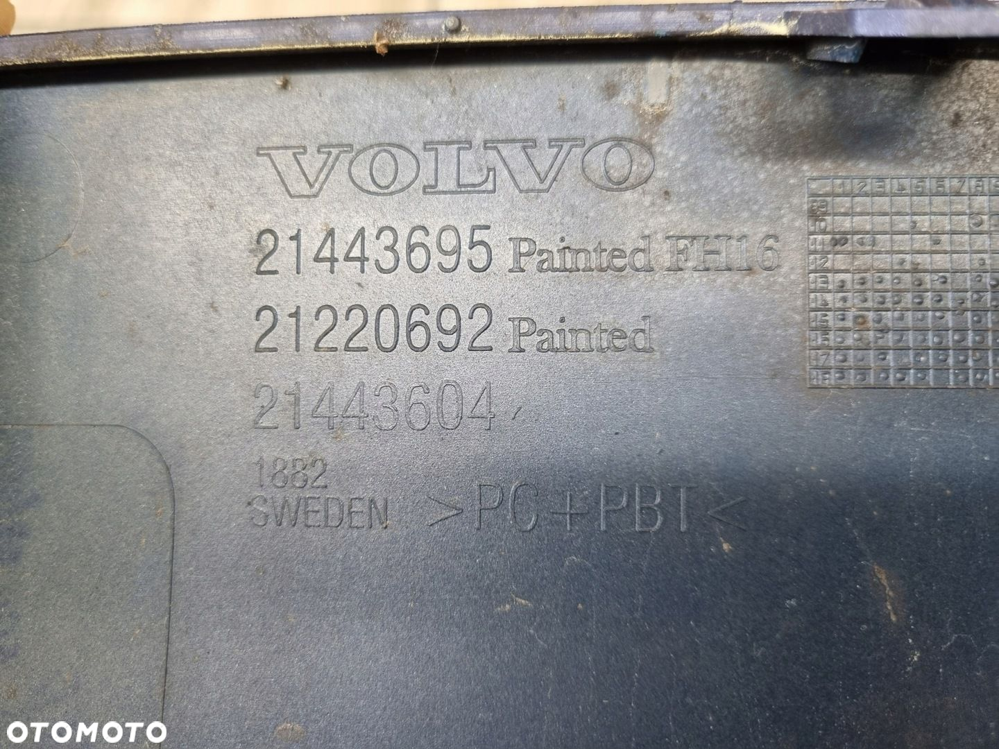 LISTWA PANEL BLENDY OSŁONY PRZECIWSŁONECZNEJ VOLVO FH 4 FH 5 EURO 6 - 9