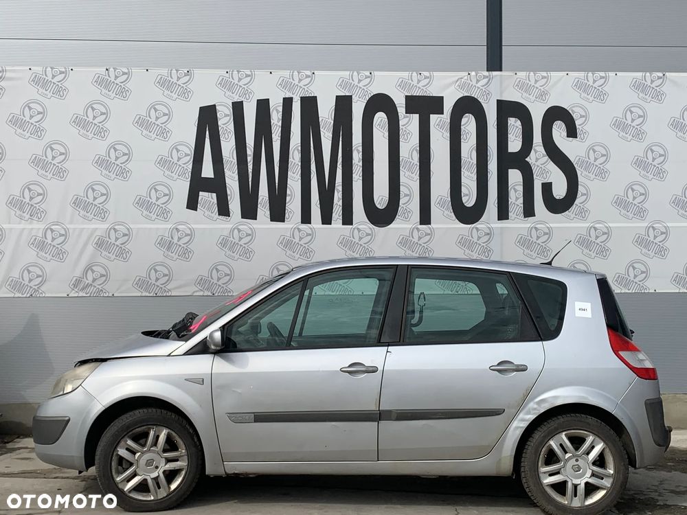 RENAULT SCENIC 2006 *SAMOCHÓD NA CZĘŚCI* 4941 MASKA, LAMPA, DRZWI, LUSTERKO, ZDERZAK, GRILL, BŁOTNIK, KLAPA, BELKA, DESKA, FOTELE, KANAPA, ĆWIARTKA KIEROWNICA, TARCZE, ZACISKI, ZAWIESZENIE, KOMPLETNY PRZÓD, KOMPLETNY TYŁ, LICZNIK, ZEGARY, PRAWE LEWE PRZÓD TYŁ - 1