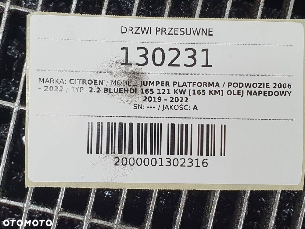 DRZWI PRZESUWNE BOCZNE PRAWE CITROEN JUMPER PEUGEOT BOXER FIAT DUCATO - 10