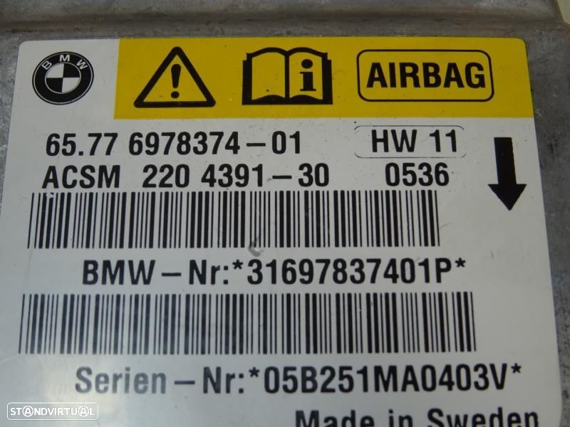 Centralina De Airbags Bmw 5 (E60)  6978374 / 220439130 / 6 978 374 - 3