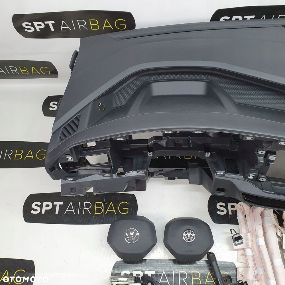 VW CADDY 2K7 DESKA ROZDZIELCZA KONSOLA KOKPIT PULPIT PODUSZKI AIRBAG AIR BAG PASY KIT SET - 2
