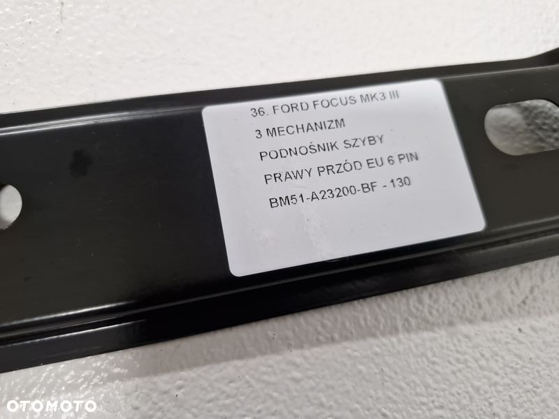 focus mk3 mechanizm podnośnik szyby prawy przód silniczek eu 6pin bm51-a23200-bf - 5