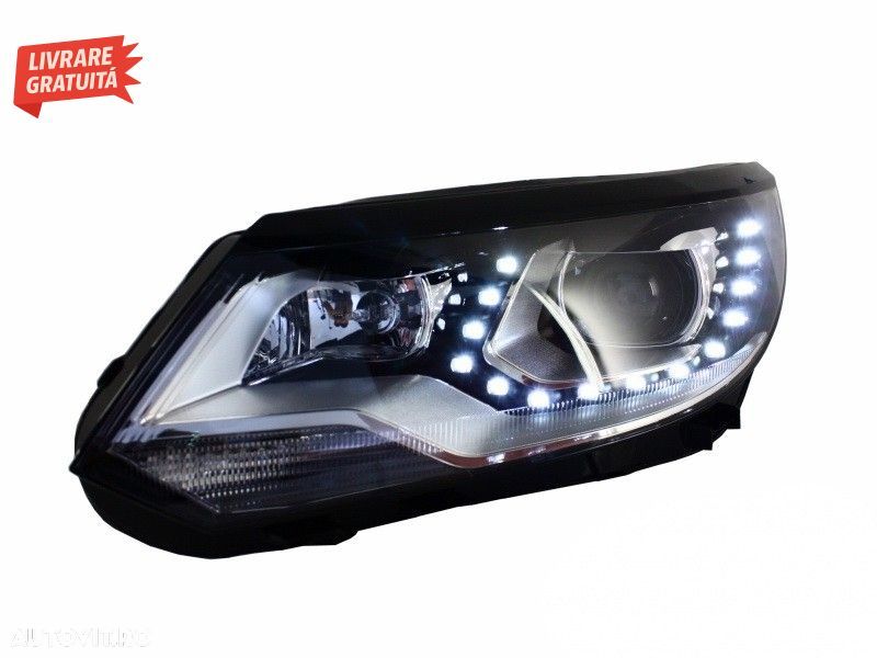 Faruri LED VW Tiguan MK I Facelift (2012-2015) OEM Xenon Design- livrare gratuita - 5