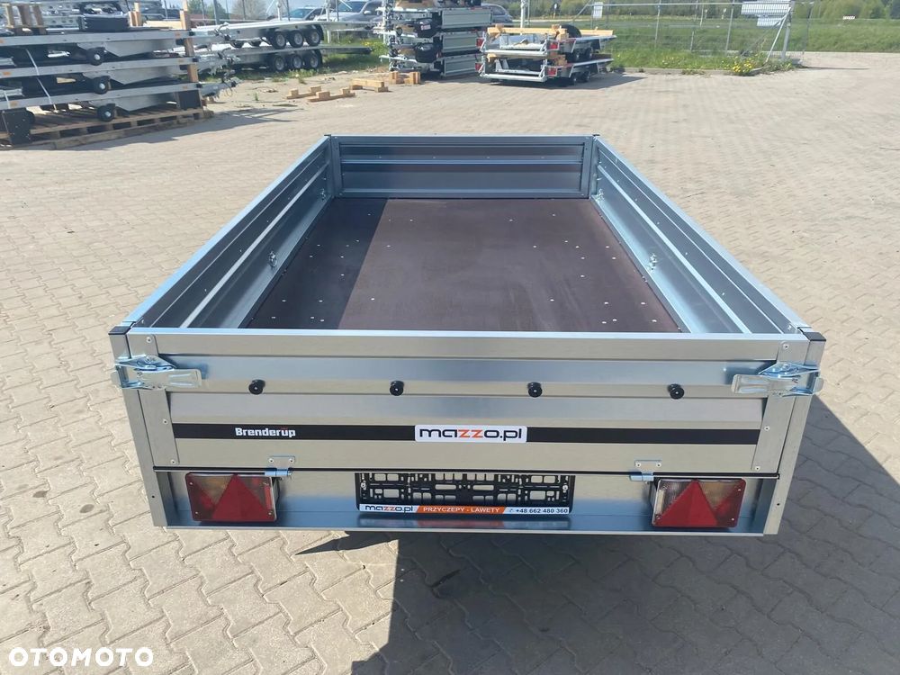 Brenderup Dostawa przyczepa platforma 2-osiowa 250x142x35cm DMC750kg koła pod spodem - 11
