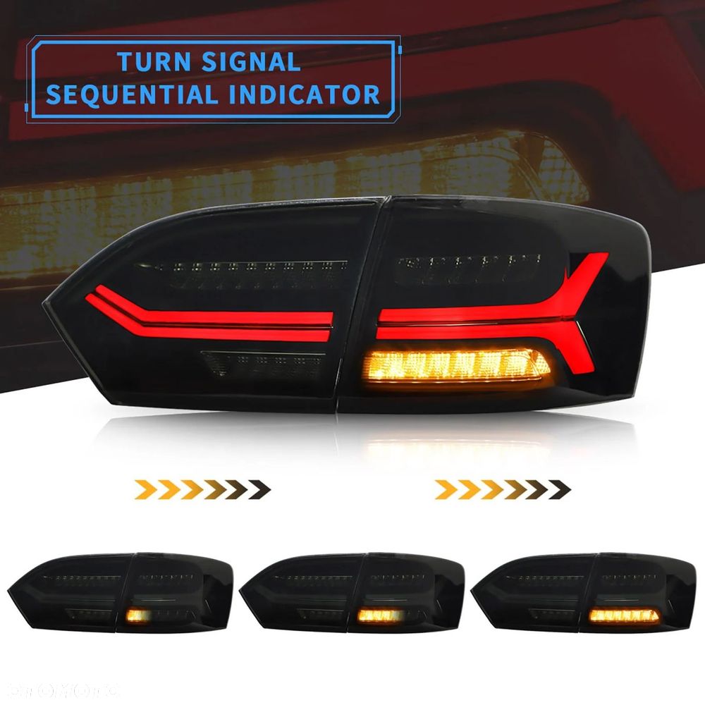 Lampy tyl ne kpl Vland Full LED Tuning Smoke VW Jetta VI 5c 6 2010-2014 - 6