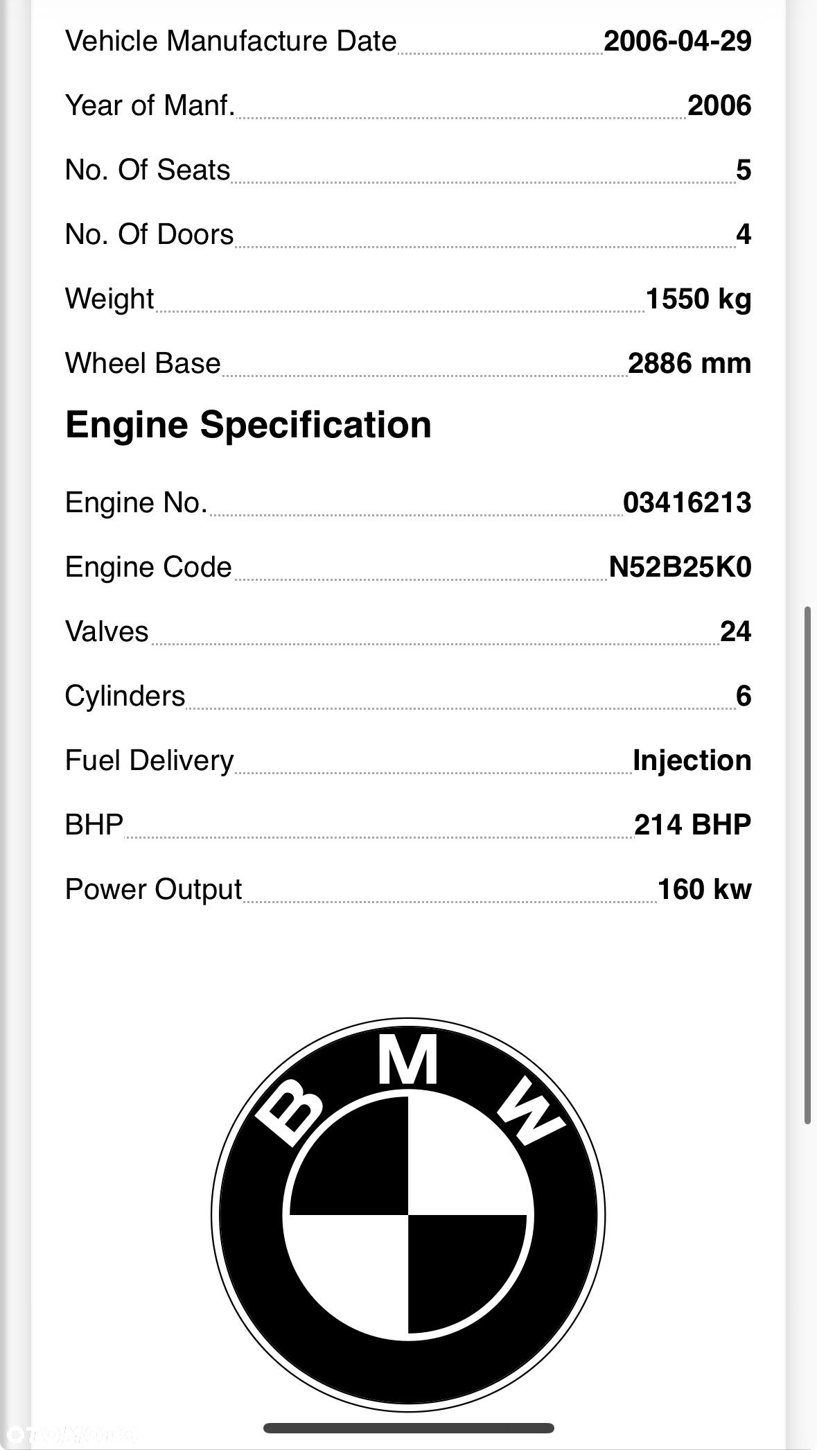 Silnik kompletny  BMW n52b25 2.5 78 tys mil 160kw film video e60 e61 - 13