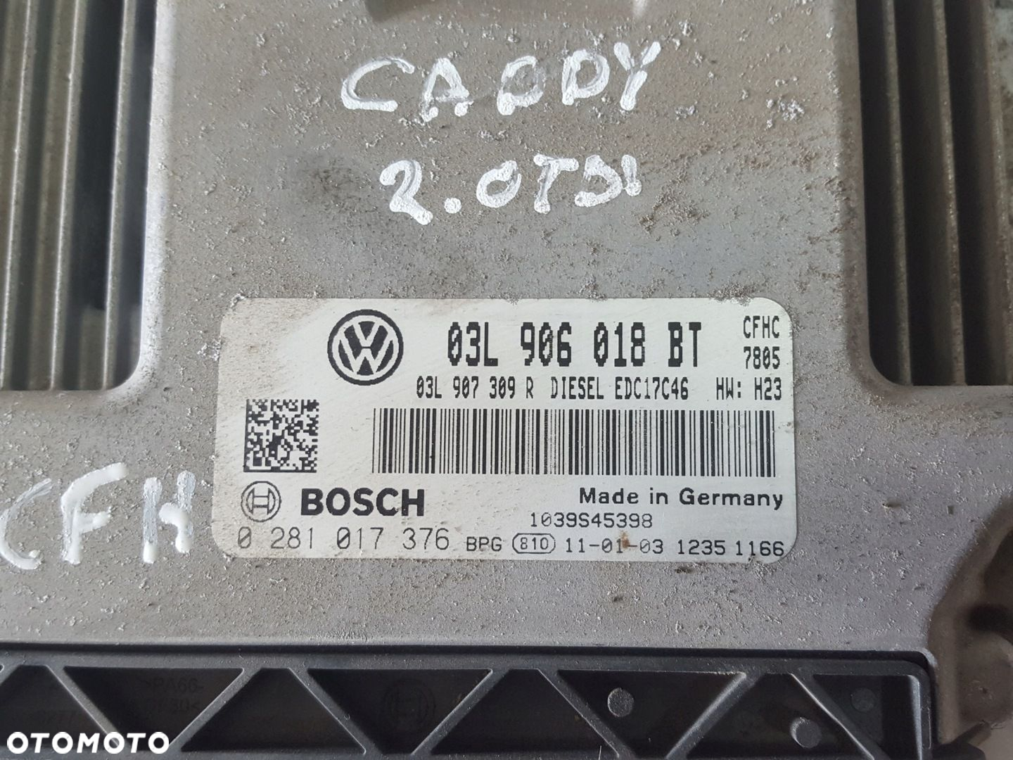 VW CADDY 3 III LIFT 2K 10-15r 2.0 TDI CFH KOMPUTER SILNIKA 03L906018BT - 2