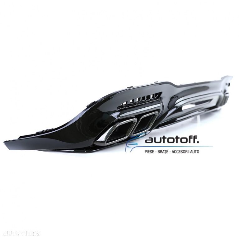 Difuzor W222 S-Class Facelift compatibil cu Mercedes (17-20) S63 Black Design - 6