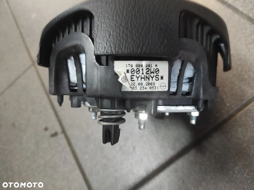 PODUSZKA KIEROWCY KIEROWNICY AIRBAG 1T0880201A 4 RAMIENNA 1 NABOJOWA VW PASSAT B6 TOURAN CADDY GOLF 5 EOS WYSYŁKA !!! - 3