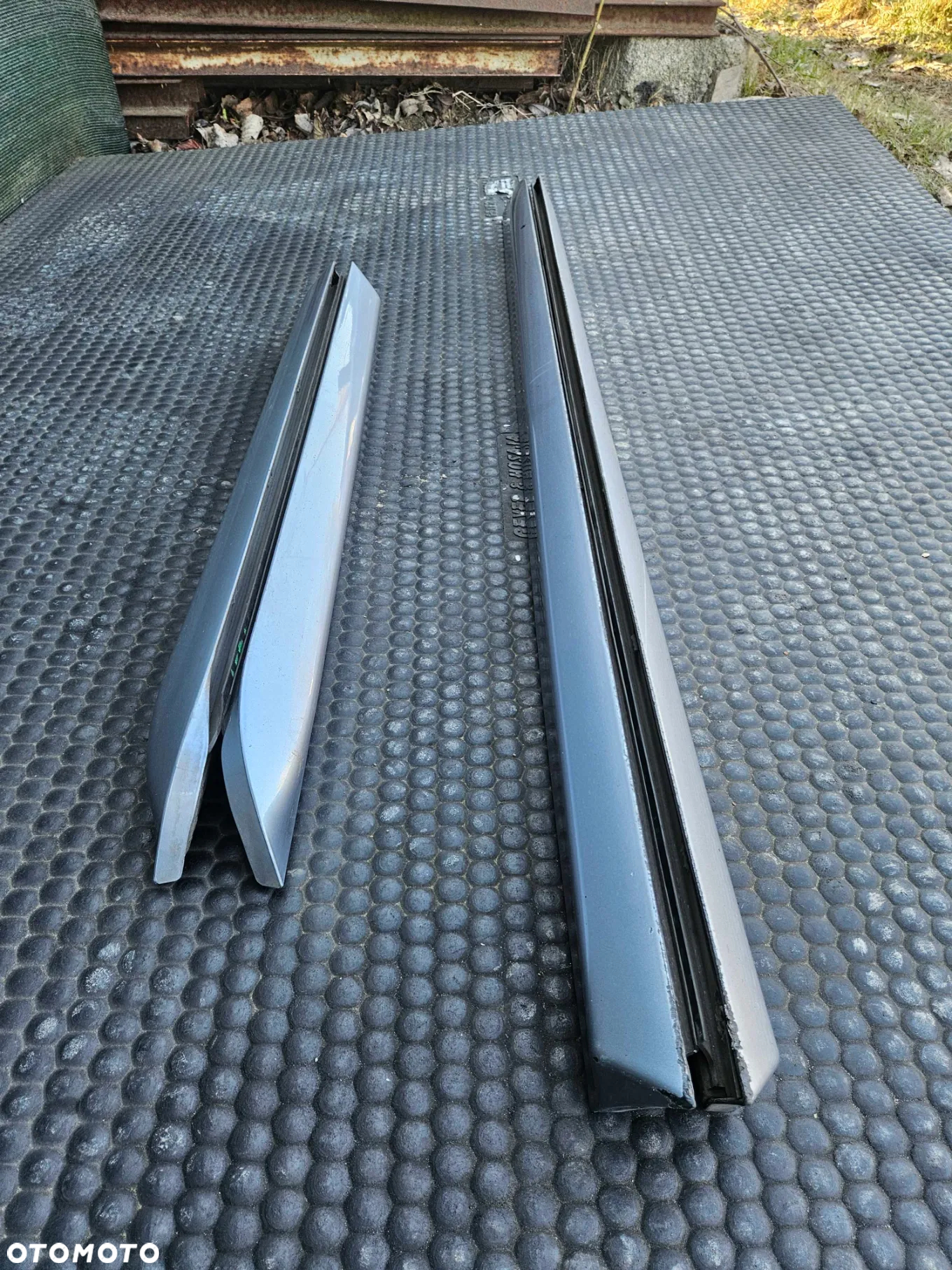 Listwa Listwy Drzwi S-Line Dolne Srebrne Komplet Audi A4 B6 B7 Oryginalne - 38