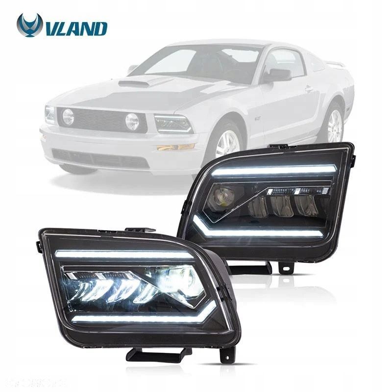 Reflektory Lampy L+R Vland Led Dynamiczne Europa Ford Mustang V 5 2004-2009 - 1