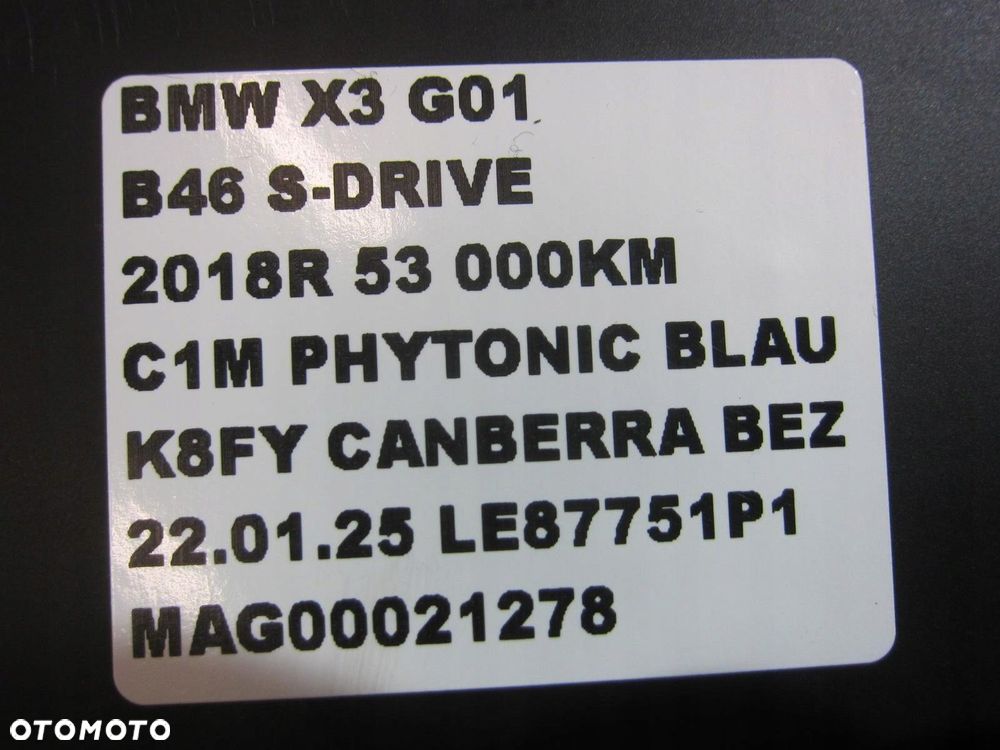 BMW X3 B46 G01 G02 G05 G06 REZONATOR POWIETRZA OBUDOWA 8635110 13718635110 - 7