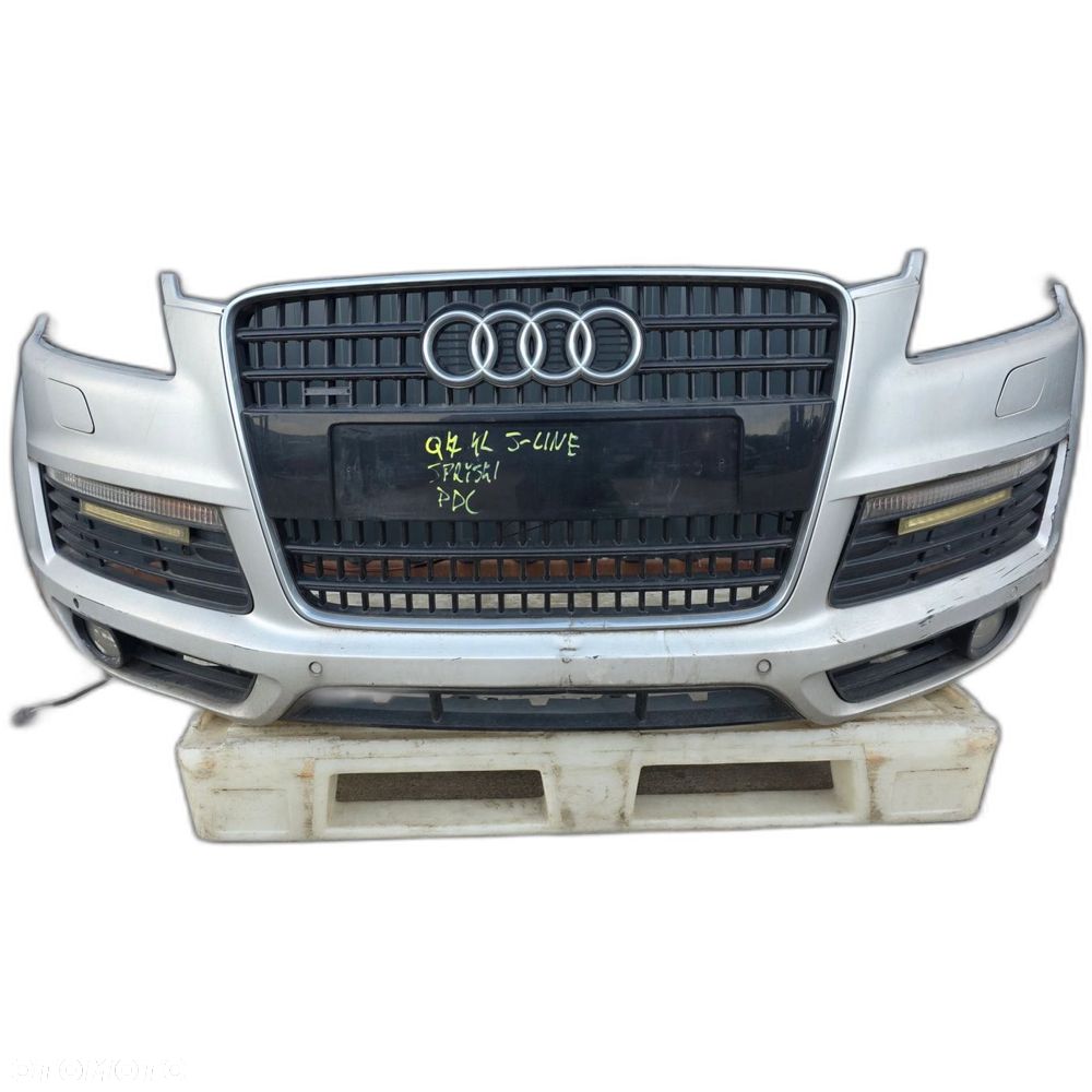 ZDERZAK PRZÓD AUDI Q7 4L S LINE SPRYSKI PDC KOMPLETNY ORYGINAŁ ! - 1