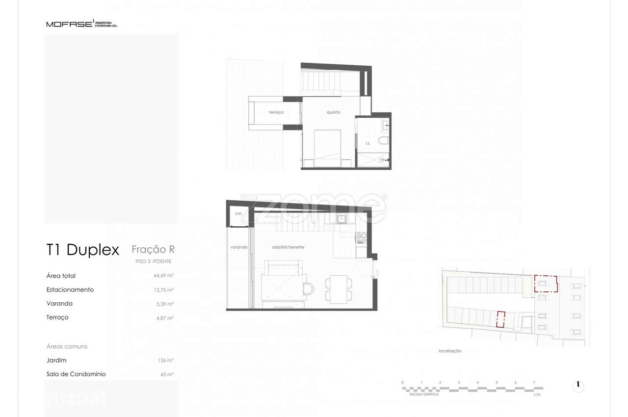 Penthouse T1 Duplex com Terraço e Varanda a Poente, a 5min do Porto - Grande imagem: 5/15