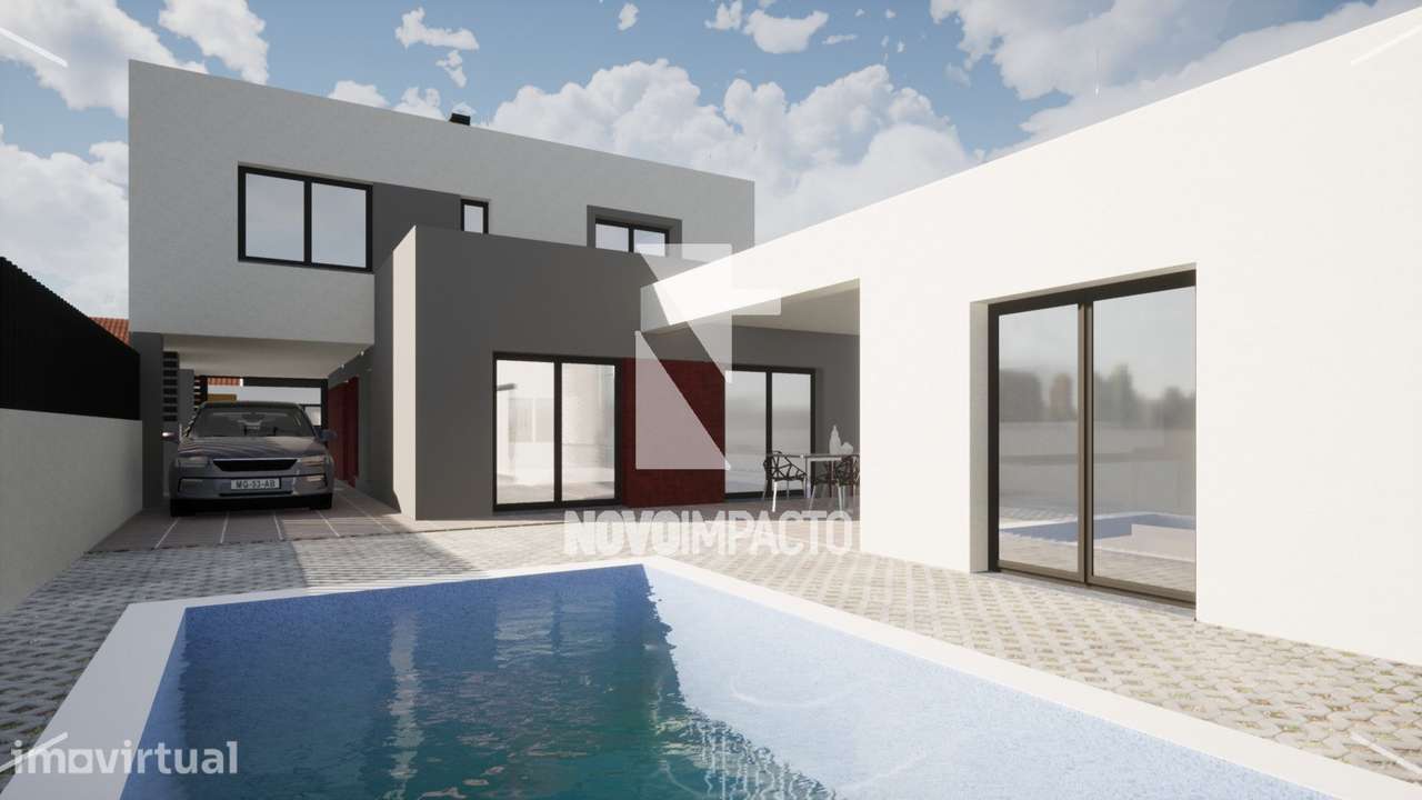 Moradia Isolada T4 de Arquitetura Contemporânea com Piscina – Montijo - Grande imagem: 4/6