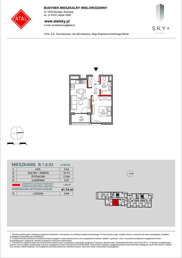 2-pokojowe mieszkanie 41m2 + loggia - Pełny obrazek: 2/24