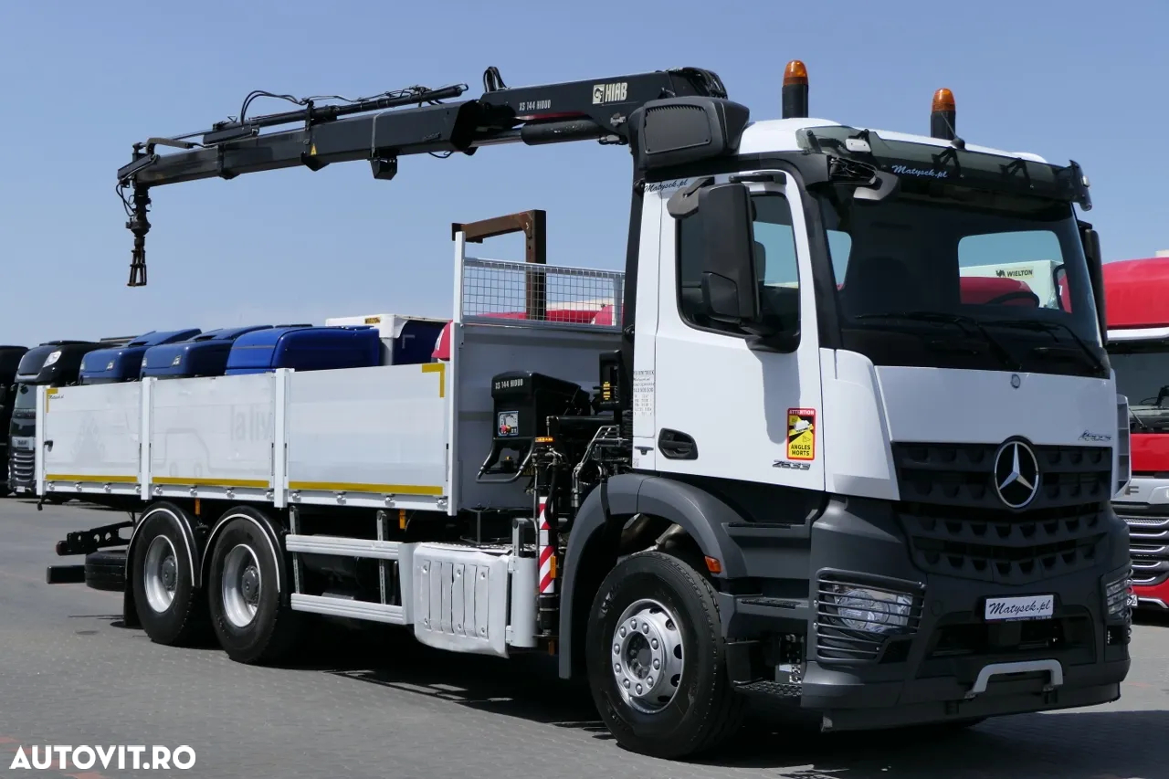 Mercedes-Benz AROCS 2633 / 6X4 / 6.55 M BOX + HDS HIAB 144 / RADIOCOMANDĂ / ROTATOR / FURCI - 8
