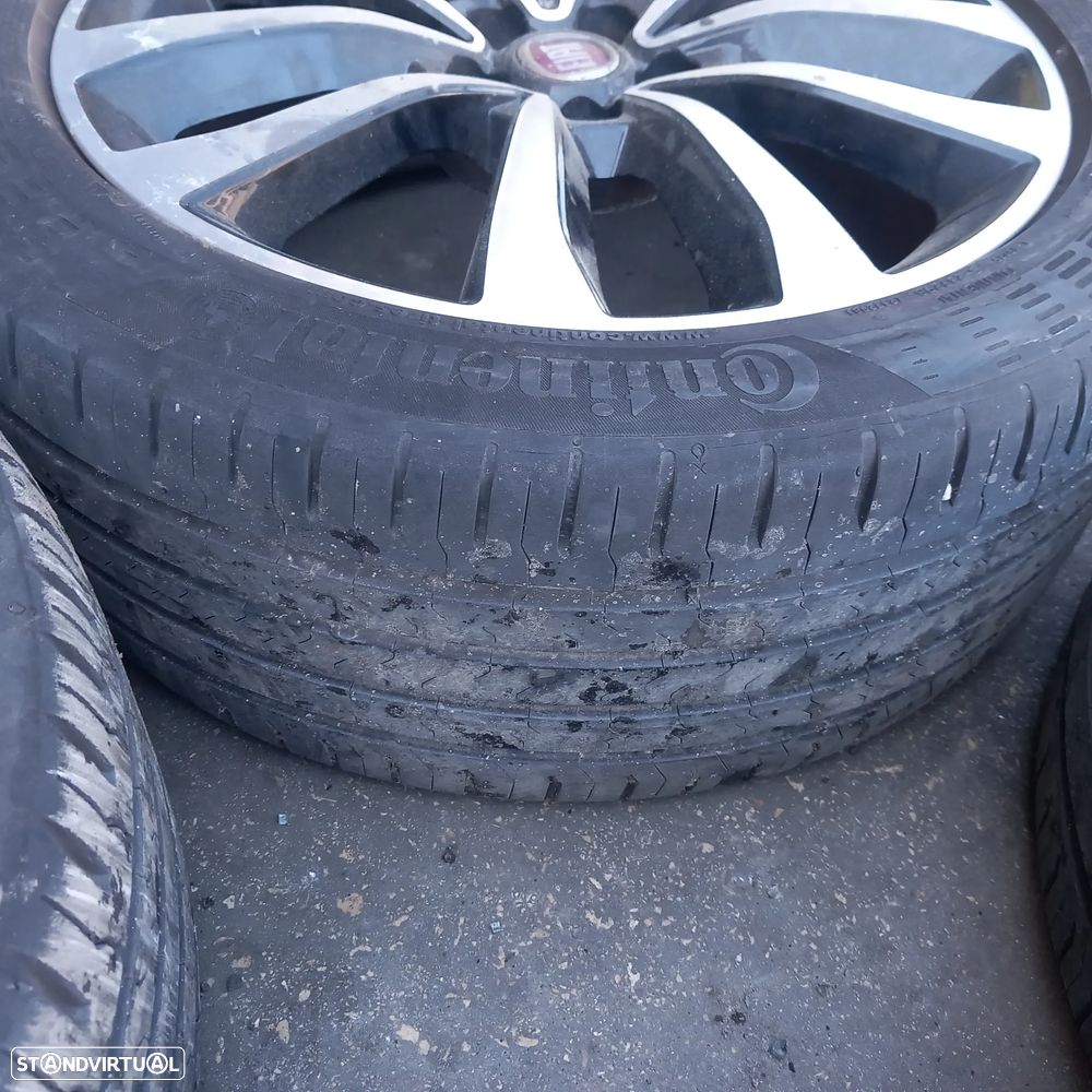 Jantes fiat tipo com pneus 225 45 17 ( tem  um par de pneus bons ) - 7