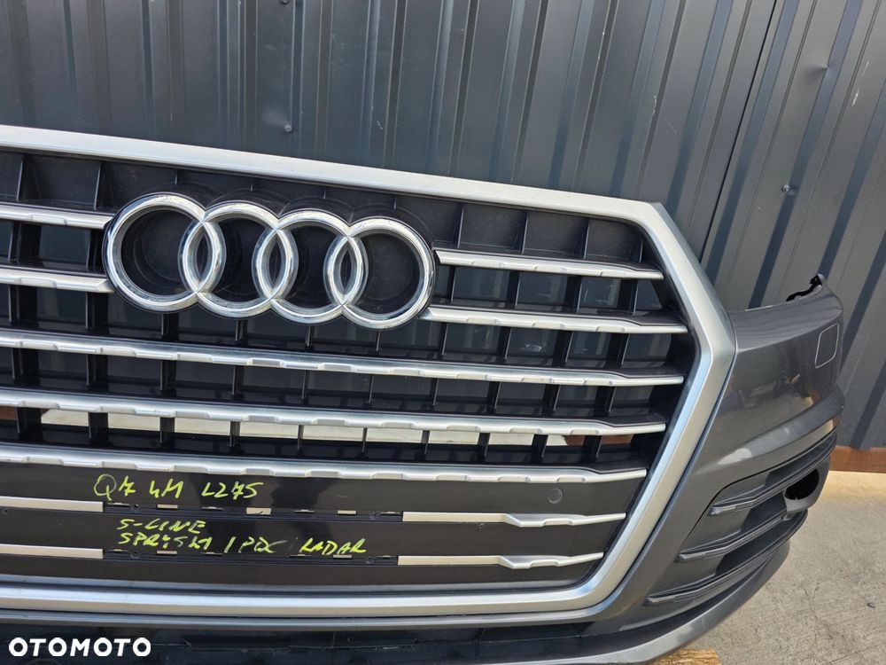 ZDERZAK PRZÓD AUDI Q7 4M LZ7S S LINE SPRYSKI 4XPDC KRATKI POD RADAR KOMPLET - 4