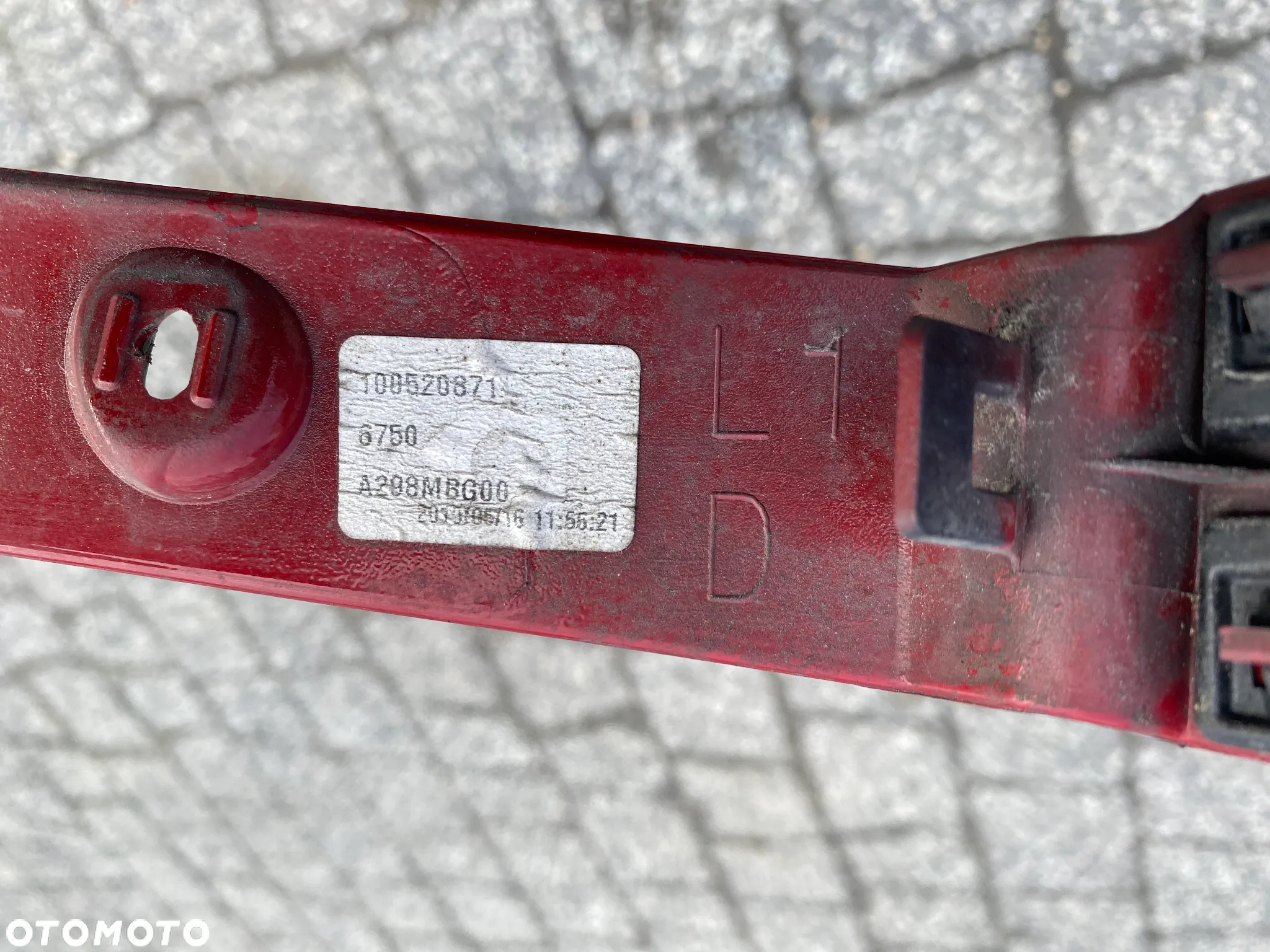 LISTWA OSŁONA SZYNY TYŁ PRAWA PEUGEOT RIFTER 98186878 KJF - 6