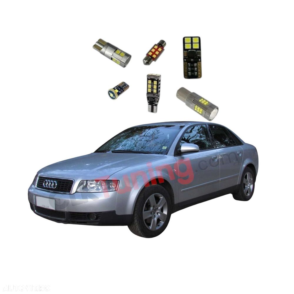 Pachet becuri led leduri pt iluminare interior Audi A4 B6 - 1