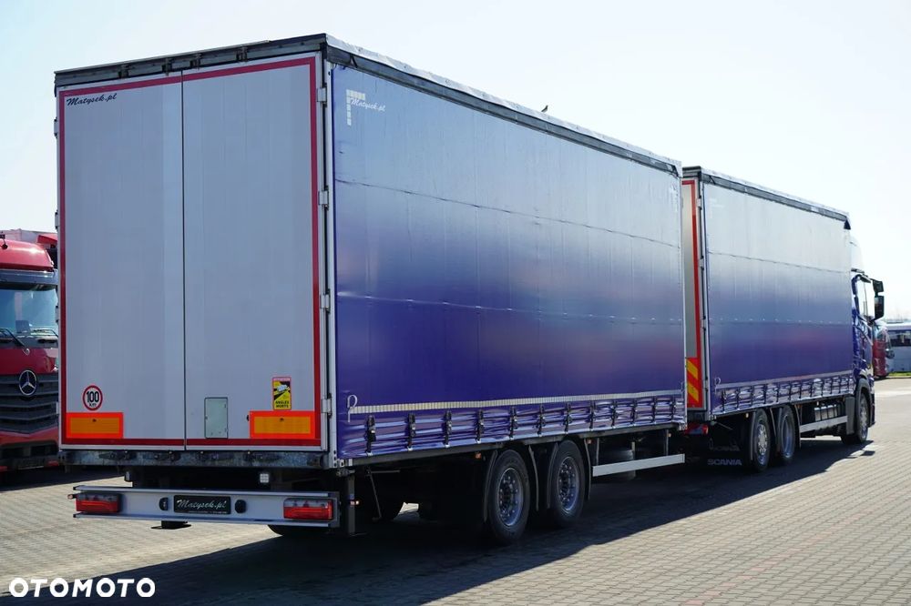 Scania S 450 / ZESTAW TANDEM / FIRANKA / 120 M3 / PRZEJAZDOWY / DACH PODNOSZONY / OŚ PODNOSZONA / - 4