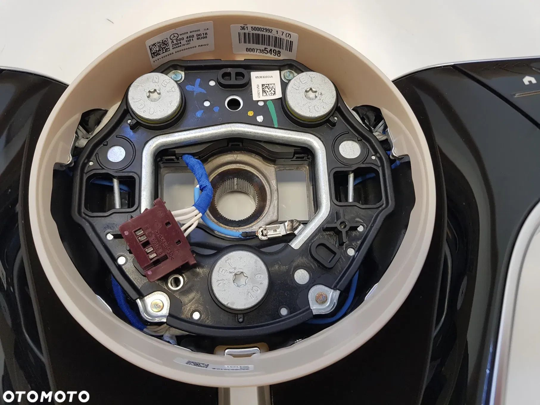 NOWA kierownica skórzana łopatki MERCEDES W223 W213 LIFT S-KLASA W295 W297 EQE EQS A0004609018 - 7