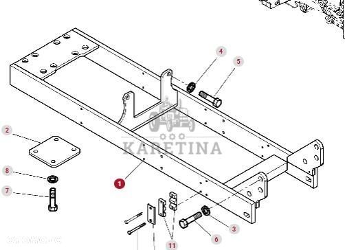 Massey Ferguson 7516 Wzmocnienie Obudowa CZĘŚCI 4302504M95 - 1