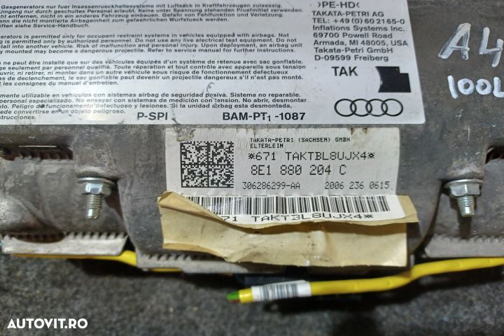 Airbag pasager 8E1880204C Audi A4 B7 [2004 - 2008] Avant wagon 5-usi - 3