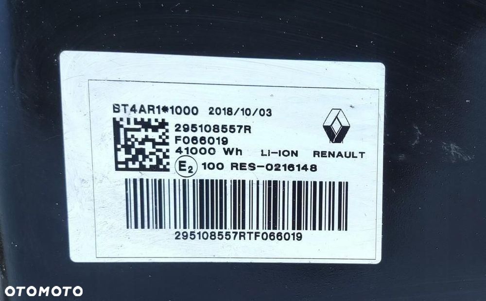 BATERIA TRAKCYJNA AKUMULATOR MAGAZYN ENERGII 41kW RENAULT ZOE I 295108557R - 8