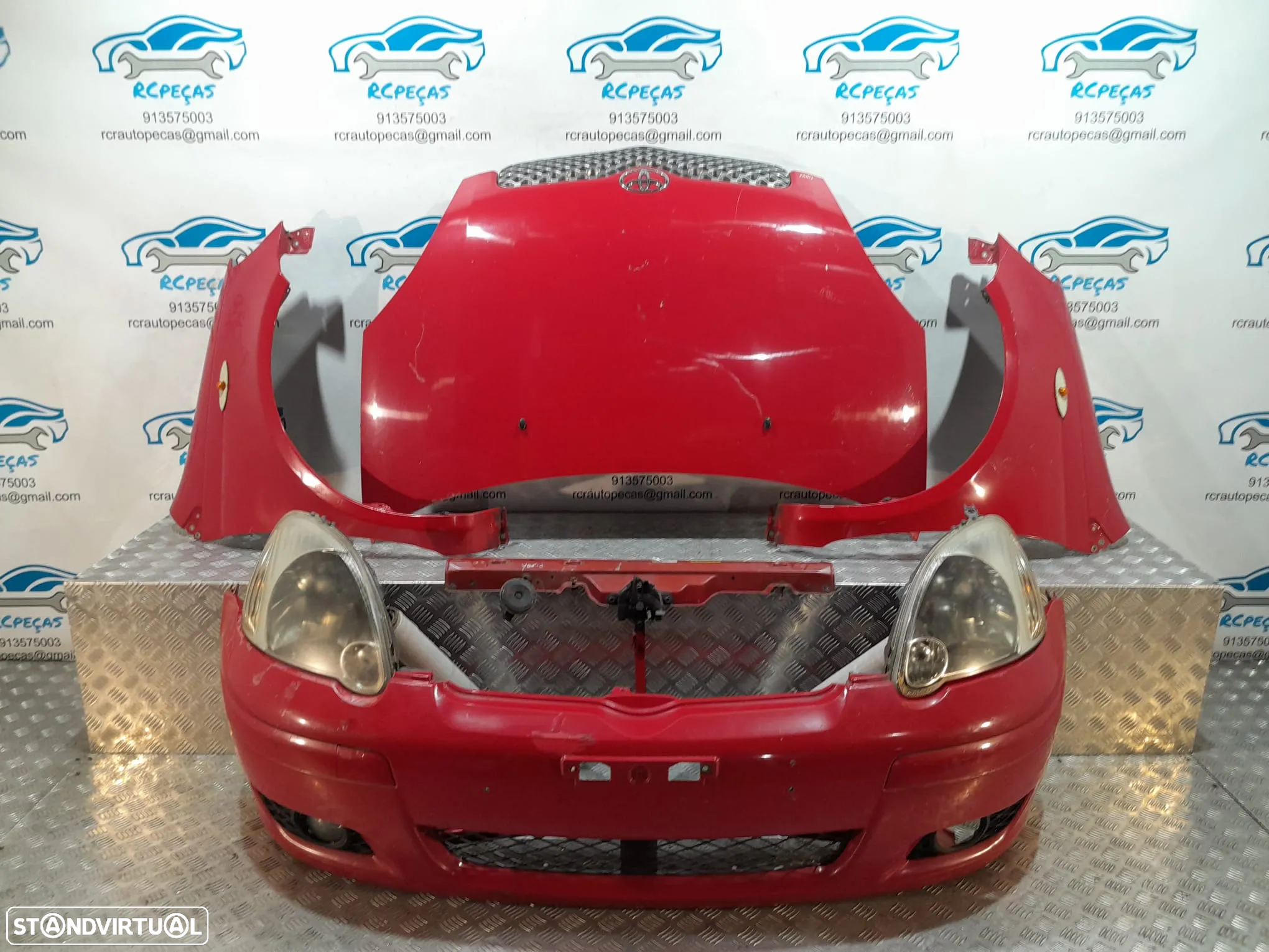 FRENTE COMPLETA TOYOTA YARIS P1 FASE 2 II FACELIFT CAPOT PARACHOQUES GUARDA-LAMAS OTICAS FRENTE FIBRA REFORÇO - 17