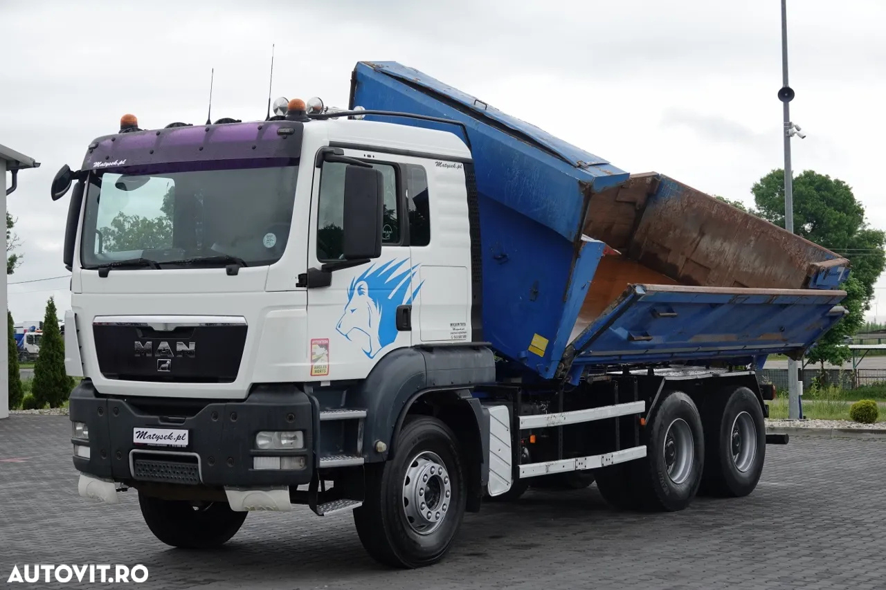 MAN TGS 26.360 / 6x4 / 2 FETE TIPPER / HYDROBRA / BORDMATIC / IMPORTAT - 4