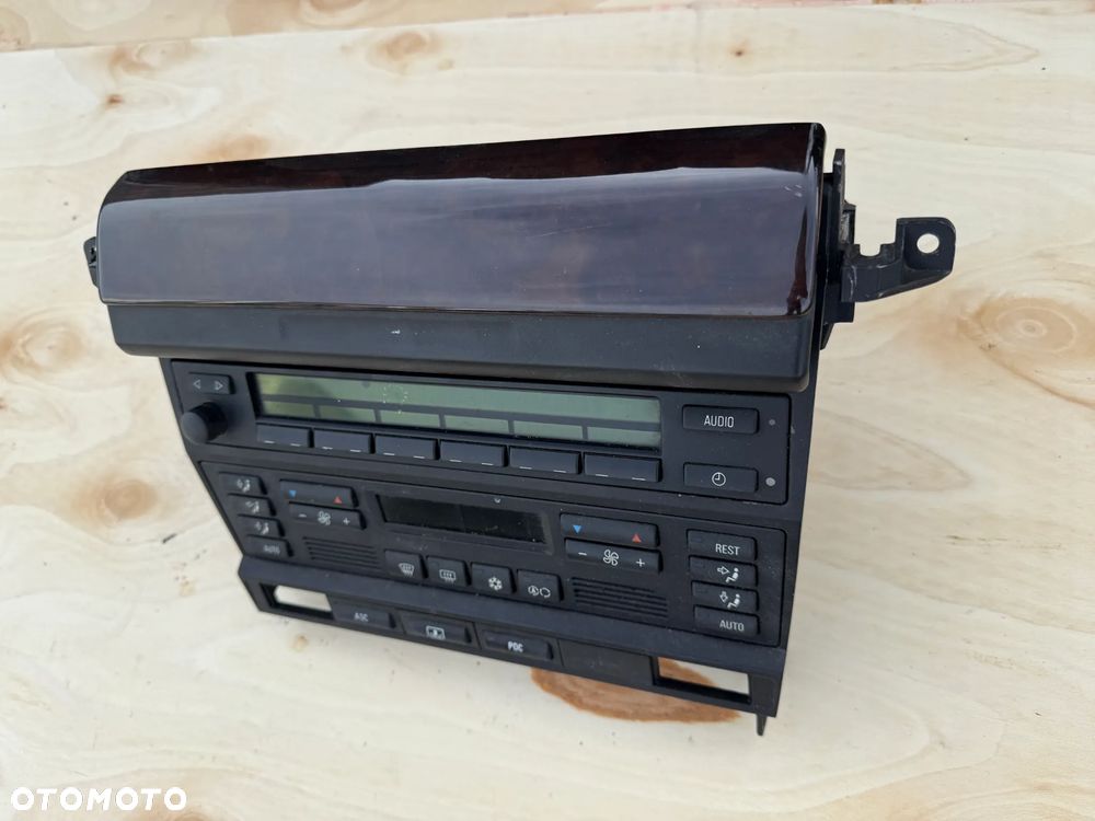 BMW E38 RADIO PANEL STEROWANIA KLIMATYZACJI KLIMATRONIK RAMKA RADIA DEKOR DREWNO OSŁONA 8361128 - 2