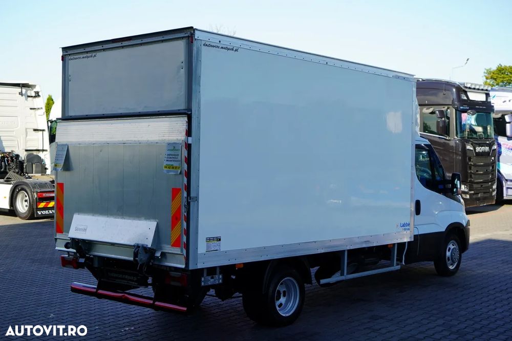 Iveco 35-160 / CONTAINER - 4,3 M / platformă elevatoare SORENSEN - 750 KG / MANUALĂ / IMPORTATĂ / EURO 6 - 7