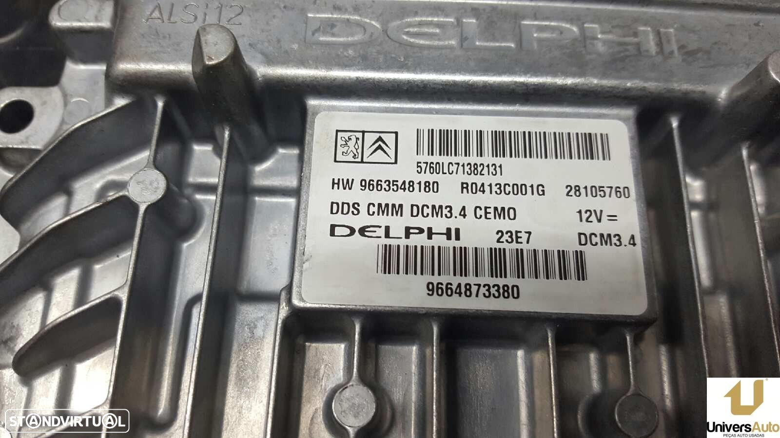 CENTRALINA DO MOTOR UCE PEUGEOT 407 2.0 16V CAT - 2