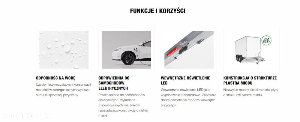 Brenderup Przyczepa CARGO CD300 TBD furgon z DRZWIAMI  300x155x185cm z hamulcem 2000kg - 15