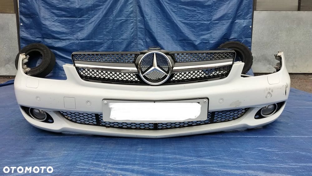 ZDERZAK PRZÓD PRZEDNI KOMPLETNY BIAŁY AKRYL MERCEDES CLS W219 C219 - 1