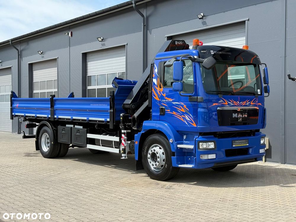 MAN TGM TGL TGS 18.250 // Klimatyzacja / Kiper 6,55 m !! // wywrotka 3-S + HDS HMF 1420 - K2 // budowlanka // energetyka //żuraw dzwig kran crane // Świeżo sprowadzony!! - 10
