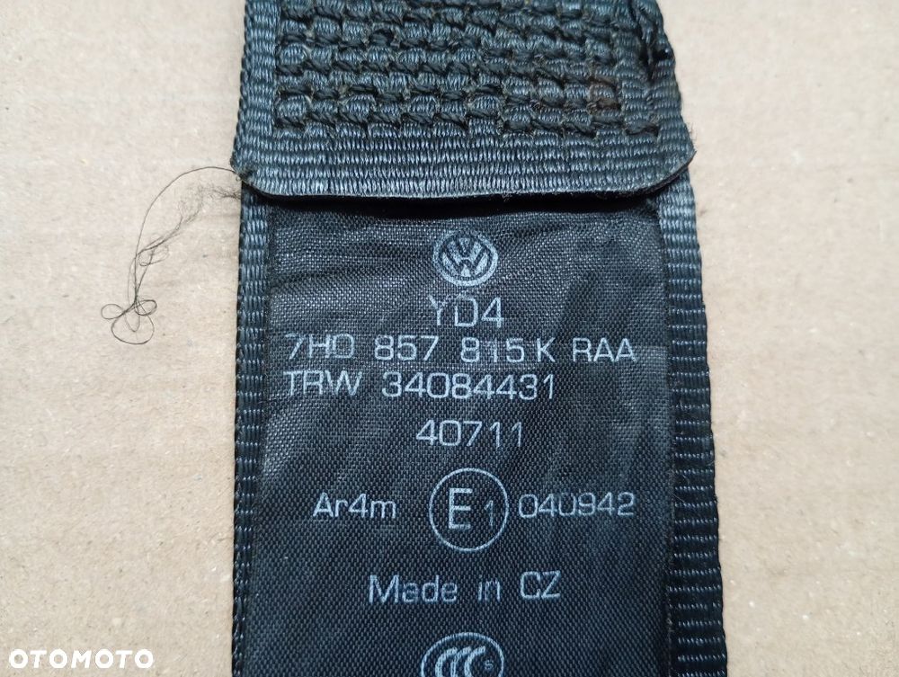 pas bezpieczeństwa tył lewe prawe 3 III rząd vw transporter t5 t5 lift 2003-2015 7H0857815K 7H0857816T - 7