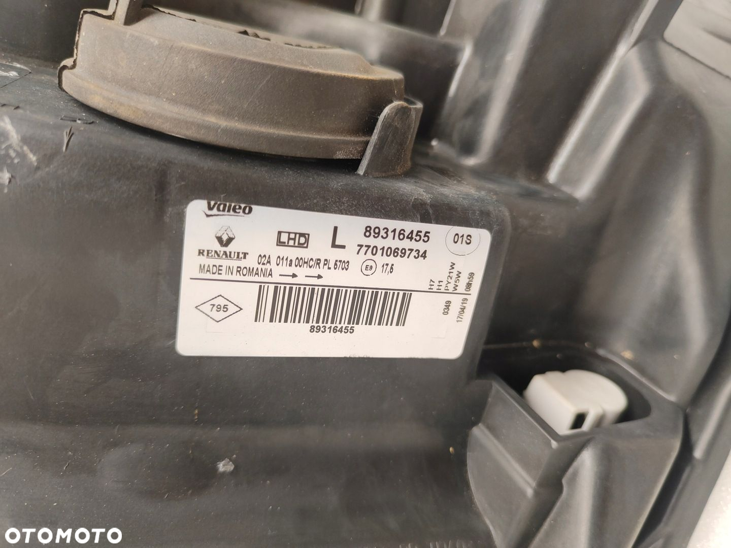 Renault Modus 2012 LAMPA ZW LEWY PRZÓD 89316455 - 5
