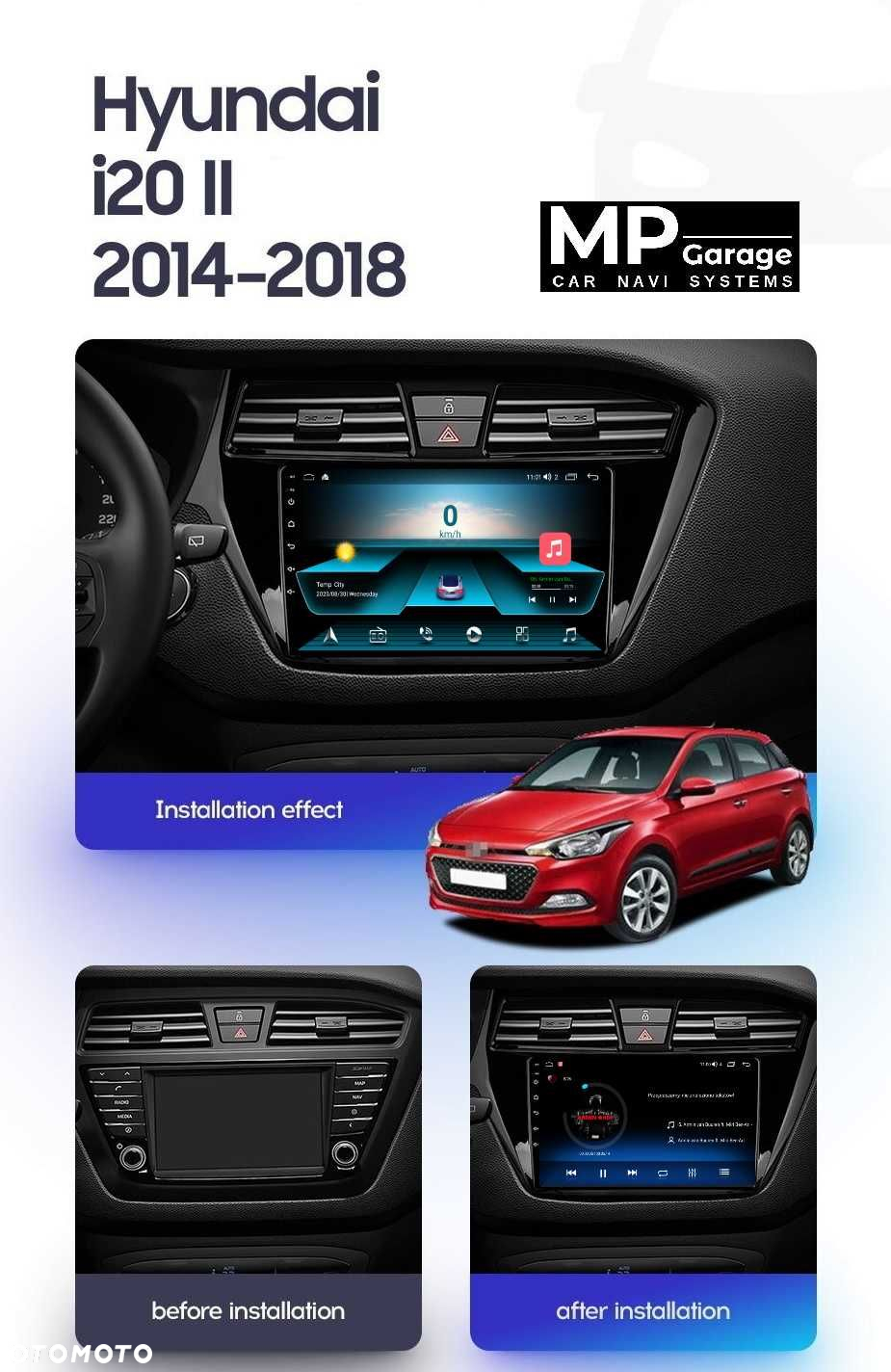 HYUNDAI i20 II Radio Android Qled 4G CarPlay/AA LTE Montaż!!! - 2