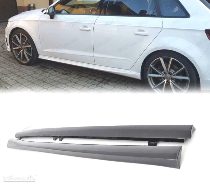 EMBALADEIRAS LATERAIS AUDI A3 8V SPORTBACK 12-16 LOOK S LINE - 1