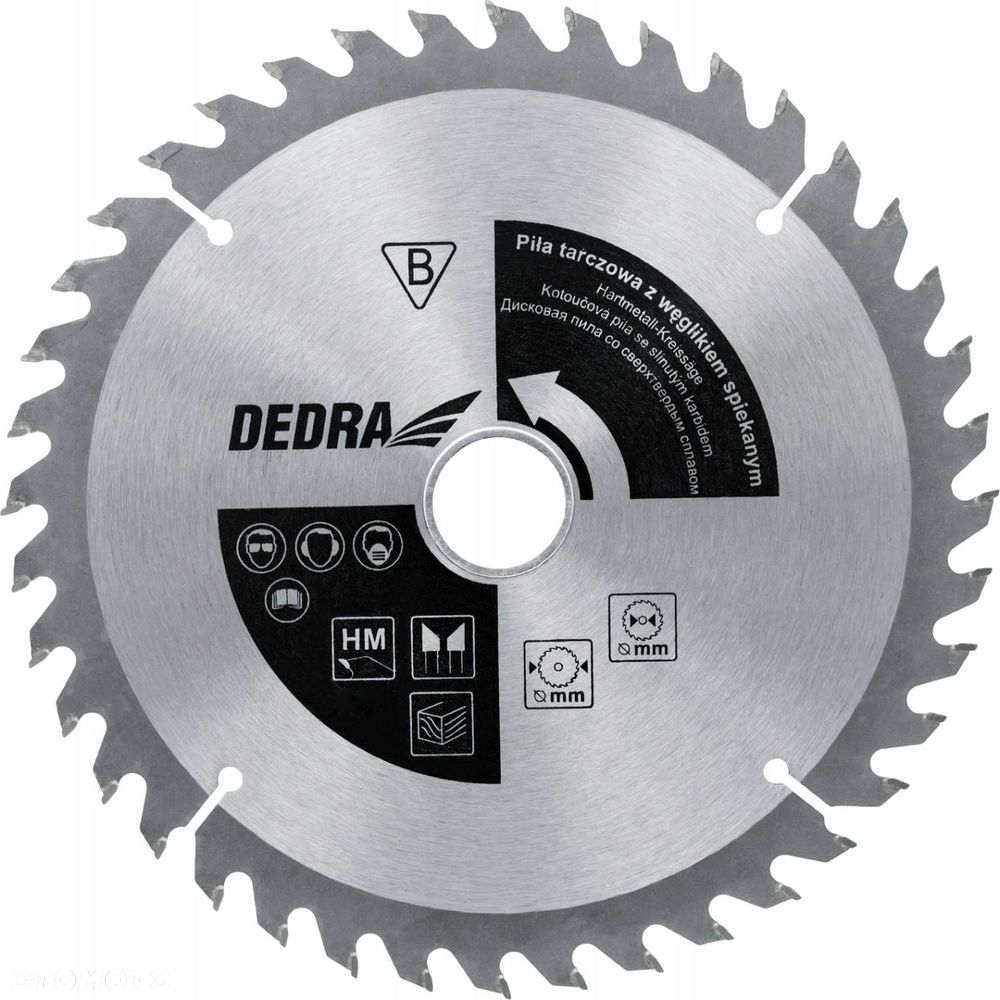 Piła tarczowa do drewna 40z śr.400x30 mm dedra H40040 - 3
