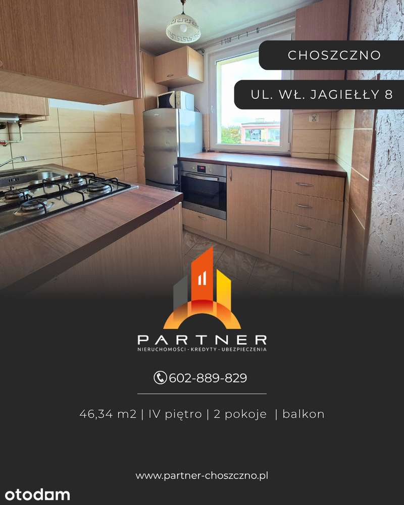 Mieszkanie na sprzedaż, 2 pokoje, 46 m², Choszczno
