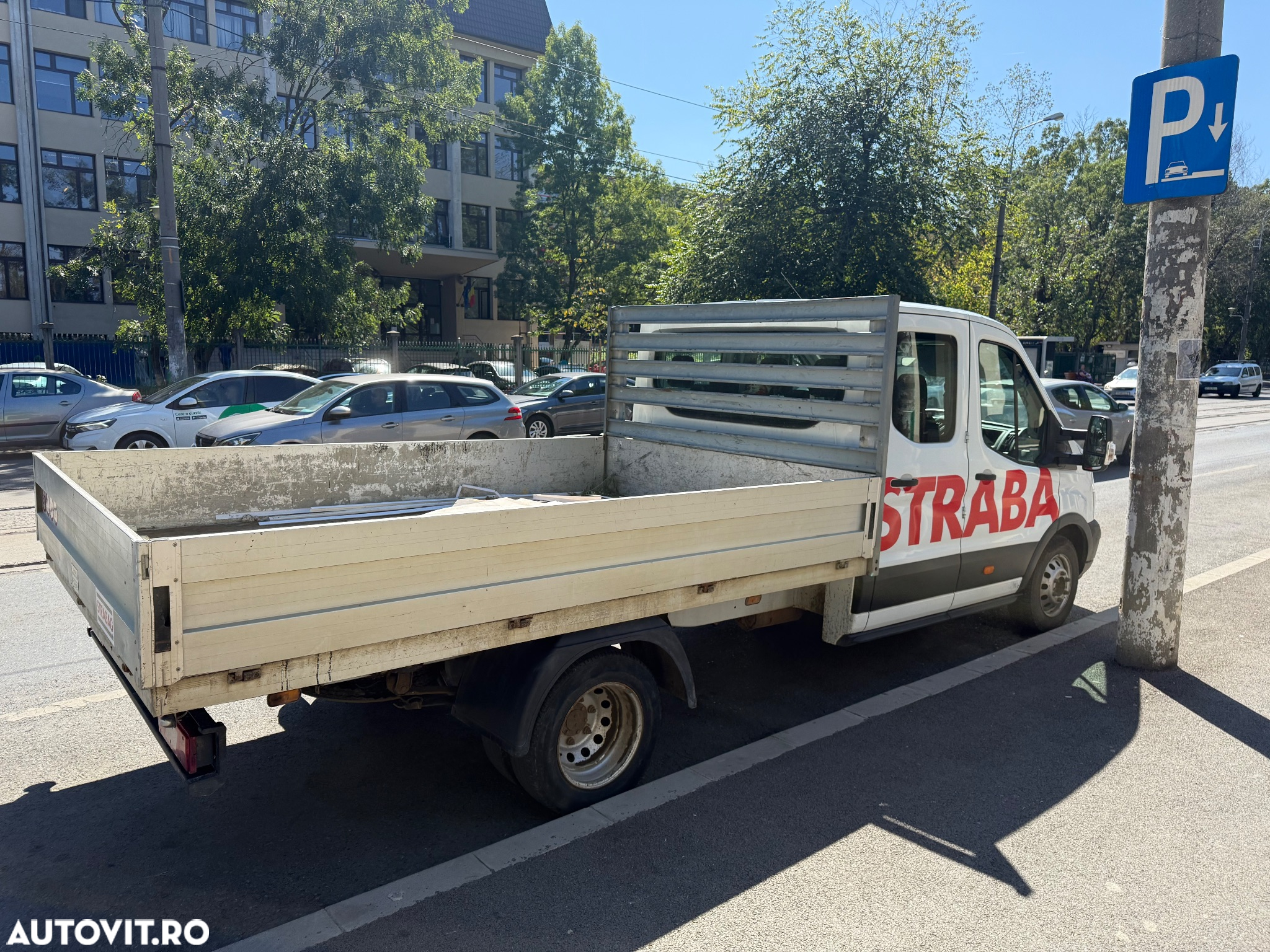 Ford Transit 2017 2.2tdi Punte Dubla 7 locuri  Bena Aluminiu TVA Camioneta Dokka 7 locuri Carosata Pick-Up Unic Proprietar de noua Reprezentanța Ford Carte Service Istoric Complet km reali Clima AC Nu Mercedes Sprinter VW crafter Boxer Peugeot - 23