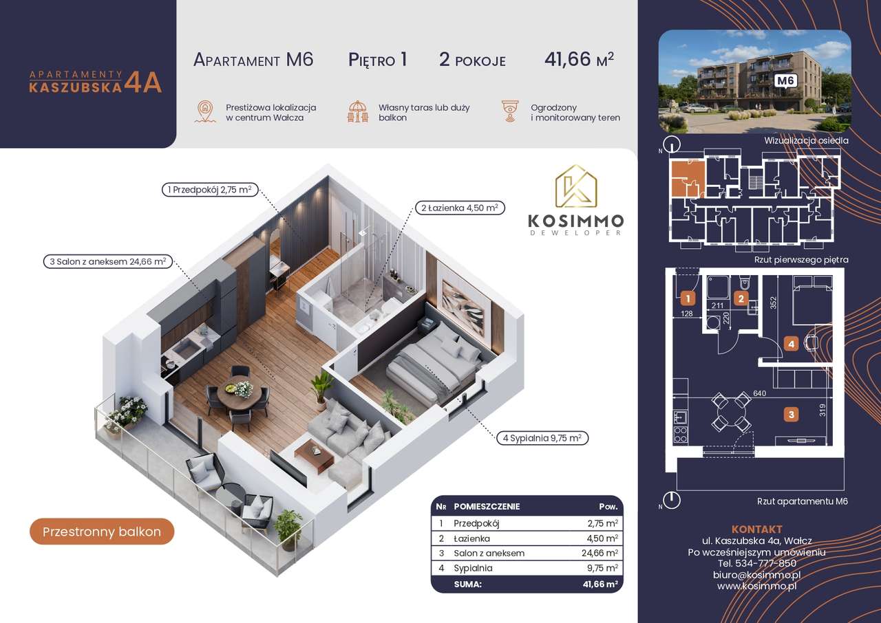 Nowa Inwestycja - Kaszubska 4a - Centrum - 1 Piętro, Balkon, 2 Pokoje