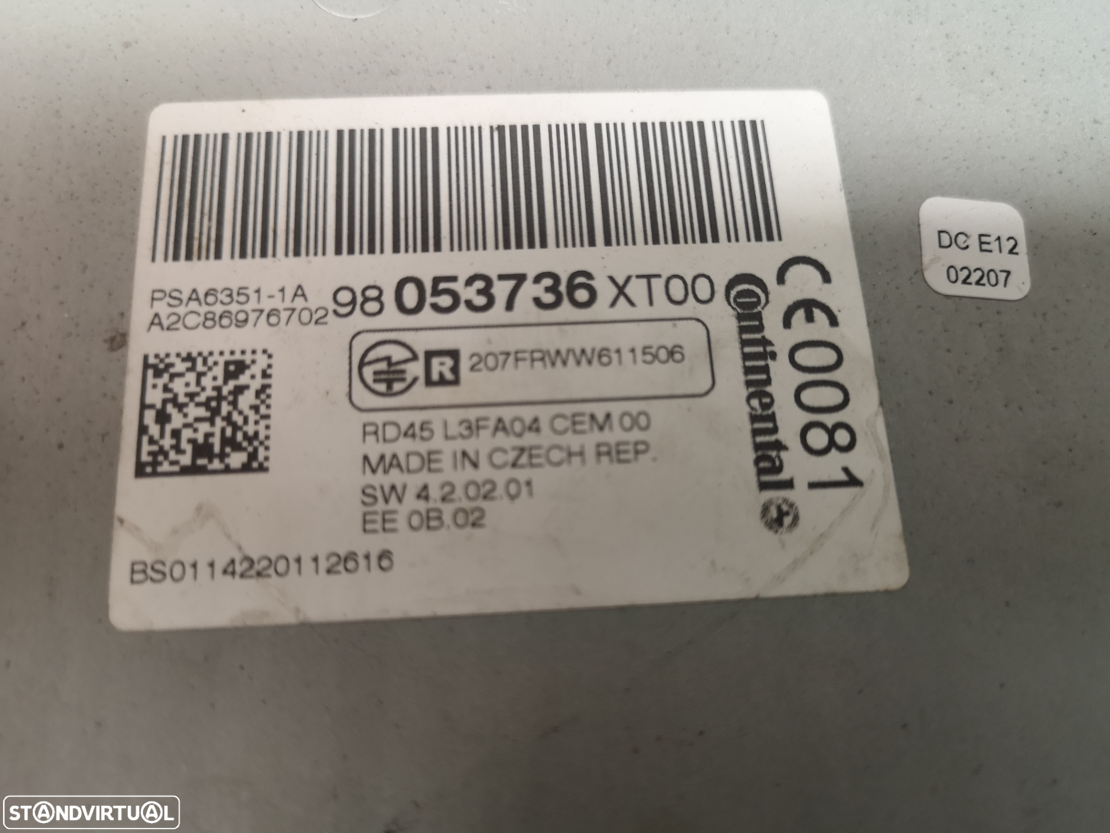 Radio originais citroen ds3 2012-2017 Continental - 6